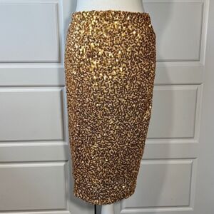 Sequin Skirt Women's Small Gold Party Cocktail Bodycon Pencil Cosplay